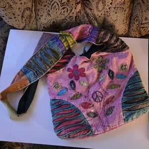 Colorful Boho Embroidered Shoulder Bag